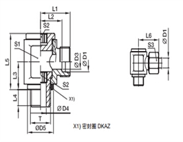 DSVW-M 低壓鉸接式接頭-公制螺紋金屬密封、PARKER卡套接頭、parker球閥