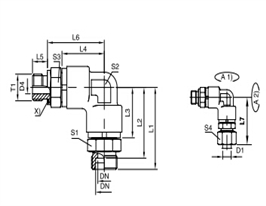 DG 208-R 90°滾珠軸承雙旋轉(zhuǎn)接頭、PARKER接頭、PARKER卡套接頭