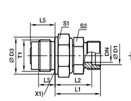 DVGE-M 端直通滑動軸承旋轉(zhuǎn)接頭、PARKER卡套接頭parker球閥