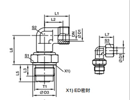 DVWE-R 90°滑動軸承旋轉(zhuǎn)接頭、PARKER接頭、PARKER卡套接頭