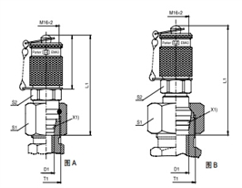 VKA3 壓力表連接測試點接頭 - 連接螺紋M16x2、parker球閥、PARKER接頭