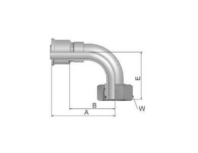 Parker膠管派克膠管接頭26系列1CF26公制24°錐內(nèi)螺紋帶O形圈 輕系列 90°接頭、parker球閥、PARKER接頭