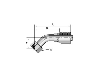 Parker膠管派克膠管接頭43系列1CE43公制24°錐內(nèi)螺紋帶O形圈 輕系列 45°接頭、parker球閥、PARKER接頭